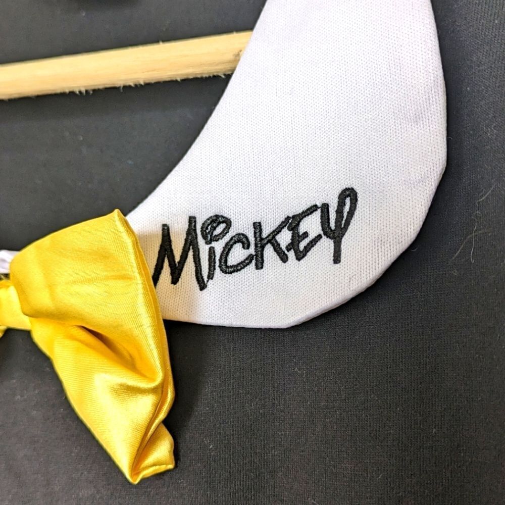 3/$30 Disney Mickey and Friends Petrr Pan Collar Puff Sleeve Tee with Yellow Bow - Picture 3 of 8